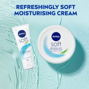 NIVEA Soft (500ml), A Moisturising Cream for Face, Body and Hands with Vitamin