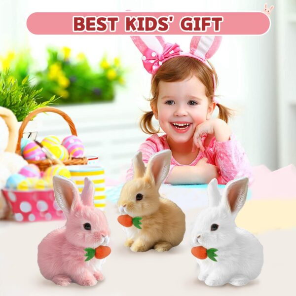 2025 Realistic Robot Bunny Toy Lifelike Fluffy Rabbit Toy Jumping Shaking Ear UK